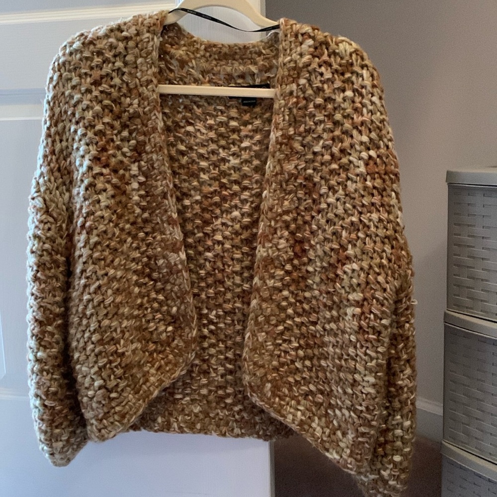 Woven oversized sweater